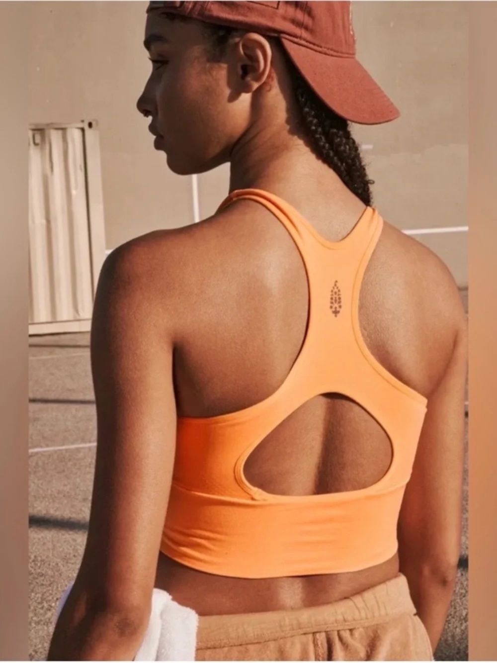 Free People Movement Orange Sports Bra